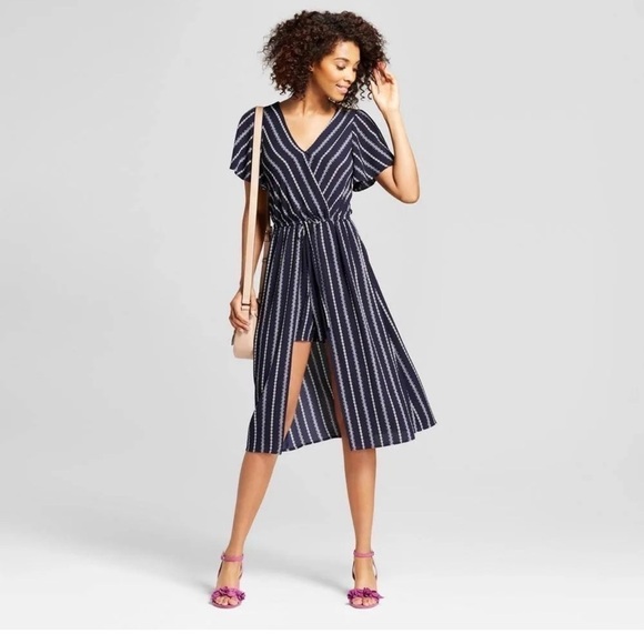 HeArt and Soul Womens Front Tie Walk-Through Romper Size L - Picture 10 of 10